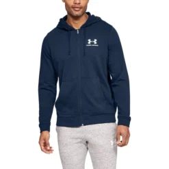 UNDER ARMOUR Men's Sportstyle Full-Zip Terry Fleece Hoodie 7 UNDER ARMOUR Men's Sportstyle Full-Zip Terry Fleece Hoodie -Default Template 3 2060340 403 alt2