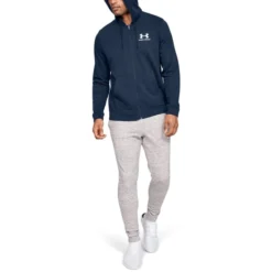 UNDER ARMOUR Men's Sportstyle Full-Zip Terry Fleece Hoodie 9 UNDER ARMOUR Men's Sportstyle Full-Zip Terry Fleece Hoodie -Default Template 3 2060340 403 alt4