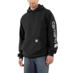 CARHARTT Men's K288 Signature Sleeve Logo Hoodie, Extended Sizes -Default Template 3 2064003 001 alt1