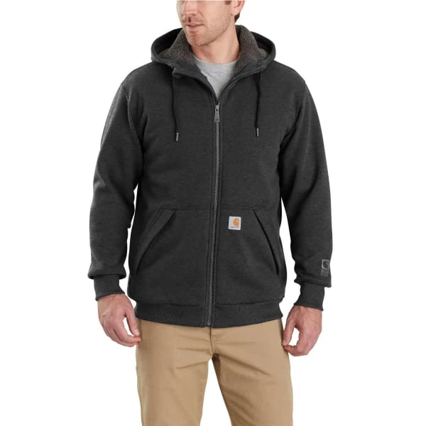 CARHARTT Men's Rain Defender Rockland Sherpa-Lined Full-Zip Hoodie, Extended Sizes 2 CARHARTT Men's Rain Defender Rockland Sherpa-Lined Full-Zip Hoodie, Extended Sizes - Image 2