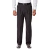HAGGAR Men's E-CLO Stria Dress Pant