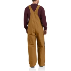 CARHARTT Men's Loose Fit Firm Duck Insulated Bib Overall -Default Template 3 2076515 201 alt4
