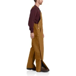 CARHARTT Men's Loose Fit Firm Duck Insulated Bib Overall -Default Template 3 2076515 201 alt6