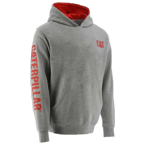 CAT Men's Contrast Banner Pullover Hoodie 1 CAT Men's Contrast Banner Pullover Hoodie