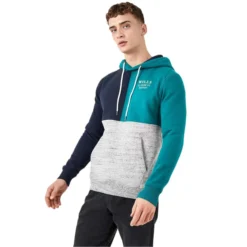 JACK WILLS Men's Crewe Cut And Sew Panel Hoodie