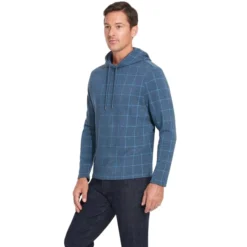 VAN HEUSEN Men's Windowpane Hoodie -Default Template 3 2081634 402 alt2