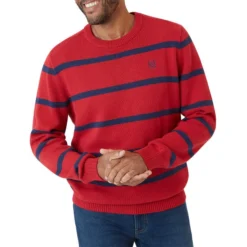 CHAPS Men's Original Crewneck Striped Sweater -Default Template 3 2081923 601 alt4