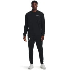 UNDER ARMOUR Men's UA Rival Terry Logo Crew -Default Template 3 2082231 001 alt5