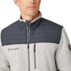 FREE COUNTRY Men's Frore Sweater Knit Fleece Jacket -Default Template 3 2084073 004 alt3