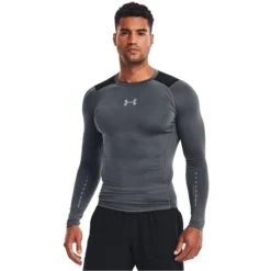 UNDER ARMOUR Men's HeatGear Vent Compression Long-Sleeve Tee -Default Template 3 2089100 004 alt2