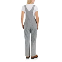 CARHARTT Women's 103042 Relaxed Fit Denim Railroad Stripe Bib Overall -Default Template 3 2089821 476 alt3