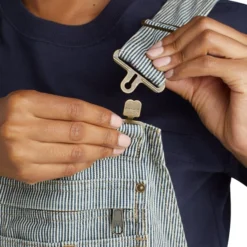 CARHARTT Women's 103042 Relaxed Fit Denim Railroad Stripe Bib Overall -Default Template 3 2089821 476 alt6