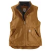 CARHARTT Women's 104224 Relaxed Fit Washed Duck Sherpa-Lined Mock-Neck Vest