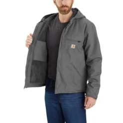 CARHARTT Men's 104392 Relaxed Fit Washed Duck Sherpa-Lined Jacket, Extended Sizes -Default Template 3 2089866 048 alt4
