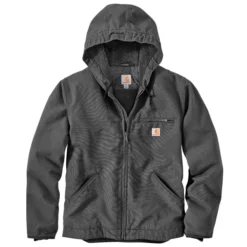 CARHARTT Men's 104392 Relaxed Fit Washed Duck Sherpa-Lined Jacket, Extended Sizes
