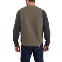 CARHARTT Men's 104394 Relaxed Fit Washed Duck Sherpa-Lined Vest, Extended Sizes -Default Template 3 2089868 335 alt2