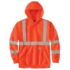 CARHARTT Men's 104987 High-Visibility Rain Defender Loose Fit Midweight Class 3 Sweatshirt, Extended Sizes