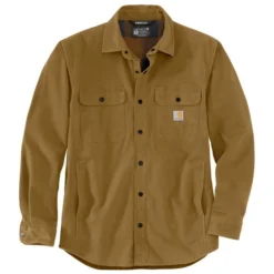 Front Page 25 CARHARTT Men's 105419 Rugged Flex Relaxed Fit Canvas Fleece-Lined Shirt Jacket, Extended Sizes