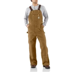 CARHARTT Men's R37 Loose Fit Firm Duck Bib Overall, Extended Sizes -Default Template 3 2090002 246 alt2
